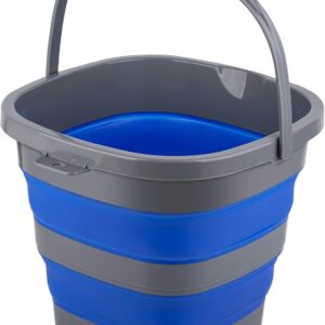Collapsible Bucket with 2.6 Gallon (10L), Mop Bucket for Cleaning, Plastic Bucket for Garden, Car Washing or Camping, Portable Fishing Water Pail