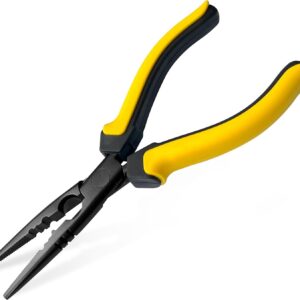 7 inch Fishing Pliers with Anti-rust Teflon coated, Freshwater/Saltwater Fishing Tools, Comfort Grip Handles Fishing Gear Idea for Fishing Trip