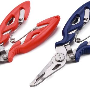 Fishing Pliers, Stainless Steel Hook Remover, Fishing Line Scissors, Braided Line Cutters, Split Ring Opener, 5 Inch Fishing Tool
