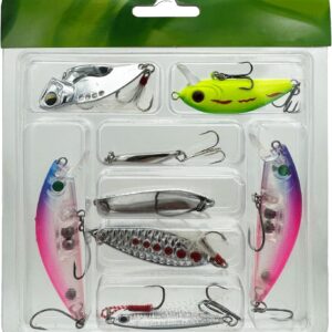 Fishing Lures, Fishing Gear, Crank Baits for Fishing, 3D Simulation, Trout Bait, Fishing Lure Kit-8, Suitable for Salt Water and Fresh Water