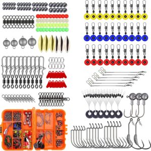 Fishing Lures Set Fish Lure kit for Bass Trout Salmon Freshwater Fish Tackle kit Including Plastic Shrimp Worm Bait Spoon Grasshopper  Jigs Hooks Fishing Gear and Equipment